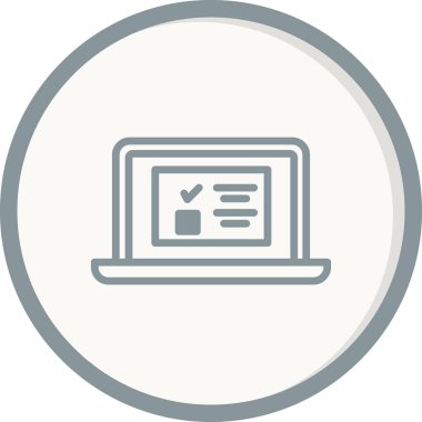 Çevrimiçi Araştırma simgesi, vektör illüstrasyonu