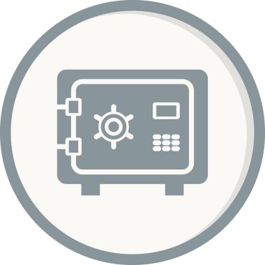 Güvenli kutu simgesi, vektör illüstrasyonu