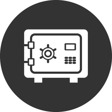 Güvenli kutu simgesi, vektör illüstrasyonu