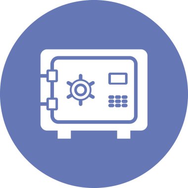 Güvenli kutu simgesi, vektör illüstrasyonu