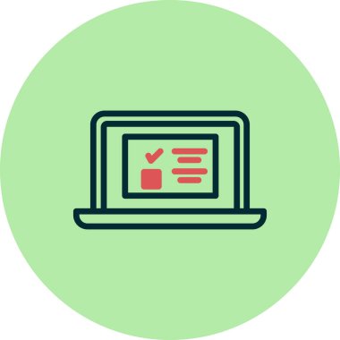 Çevrimiçi Araştırma simgesi, vektör illüstrasyonu