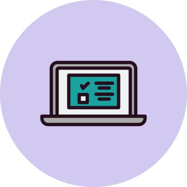 Çevrimiçi Araştırma simgesi, vektör illüstrasyonu