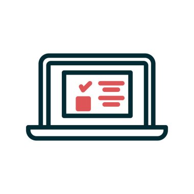 Çevrimiçi Araştırma simgesi, vektör illüstrasyonu