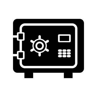 Güvenli kutu simgesi, vektör illüstrasyonu