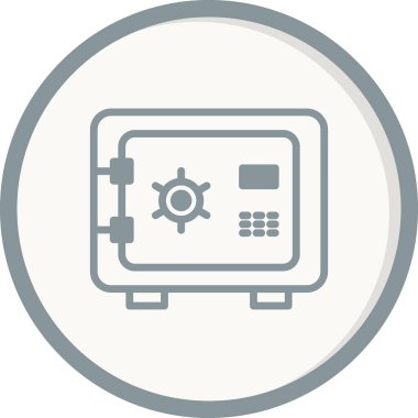 Güvenli kutu simgesi, vektör illüstrasyonu