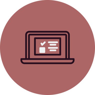 Çevrimiçi Araştırma simgesi, vektör illüstrasyonu