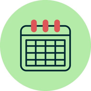 takvim vektörü ince çizgi simgesi