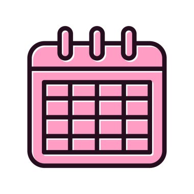 takvim vektörü ince çizgi simgesi