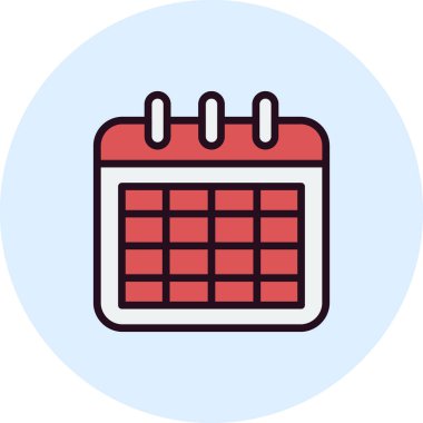 takvim vektörü ince çizgi simgesi