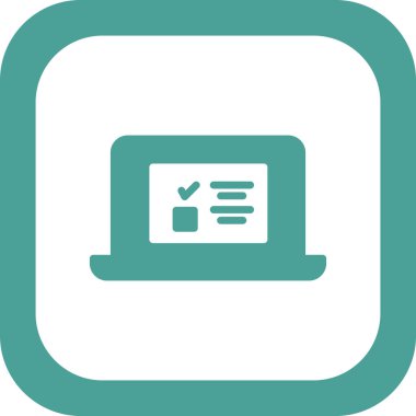 Çevrimiçi Araştırma simgesi, vektör illüstrasyonu