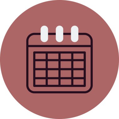 takvim vektörü ince çizgi simgesi