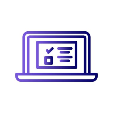 Çevrimiçi Araştırma simgesi, vektör illüstrasyonu