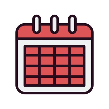 takvim vektörü ince çizgi simgesi