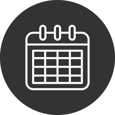 takvim vektörü ince çizgi simgesi