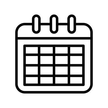 takvim vektörü ince çizgi simgesi