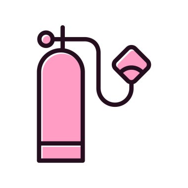 Oksijen Tankı, web simgesi basit illüstrasyon