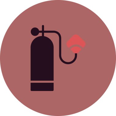 Oksijen Tankı, web simgesi basit illüstrasyon