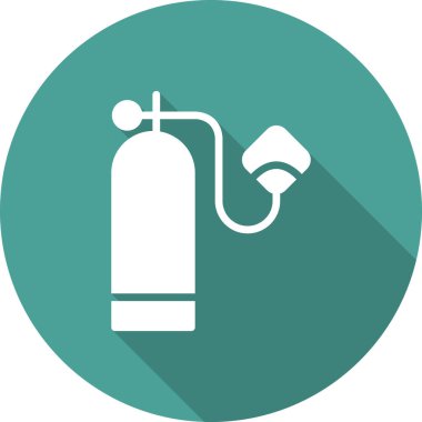 Oksijen Tankı, web simgesi basit illüstrasyon