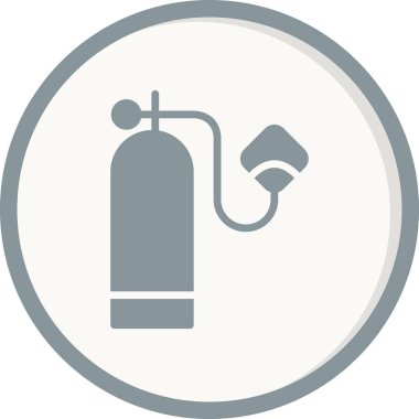 Oksijen Tankı, web simgesi basit illüstrasyon