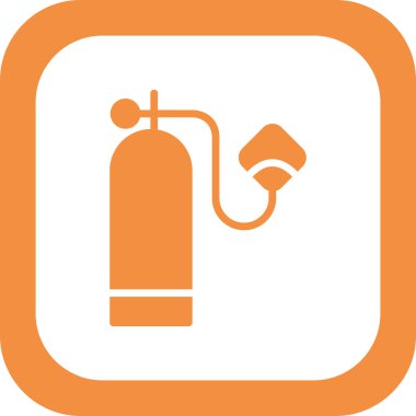 Oksijen Tankı, web simgesi basit illüstrasyon