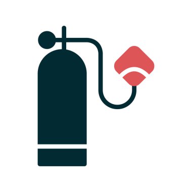 Oksijen Tankı, web simgesi basit illüstrasyon