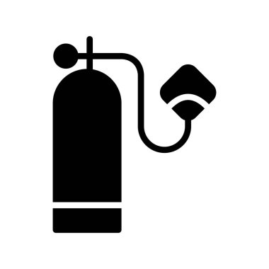 Oksijen Tankı, web simgesi basit illüstrasyon