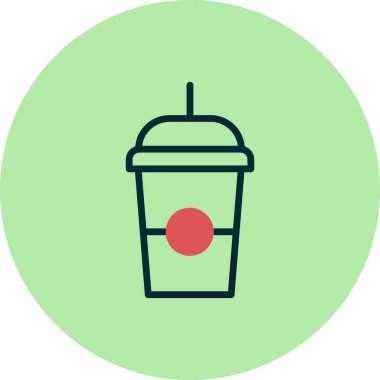 Kahve fincanı vektör satırı simgesi