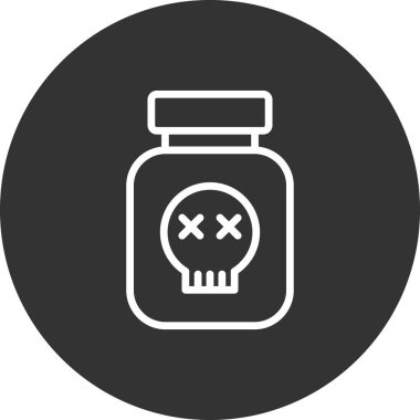 Böcek ilacı şişe simgesinin vektör çizimi