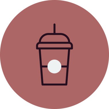 Kahve fincanı vektör satırı simgesi