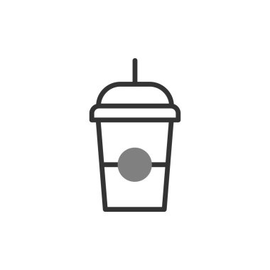 Kahve fincanı vektör satırı simgesi