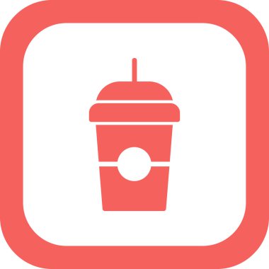 Kahve fincanı vektör satırı simgesi