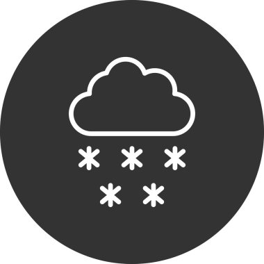 Kar yağıyor. hava tahmini ikon vektör illüstrasyonuName