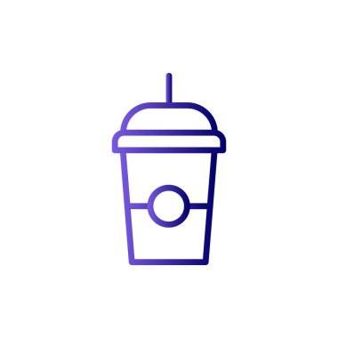 Kahve fincanı vektör satırı simgesi