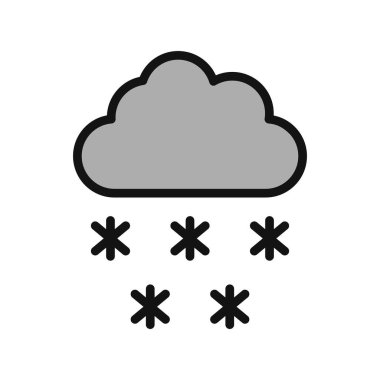 Kar yağıyor. hava tahmini ikon vektör illüstrasyonuName