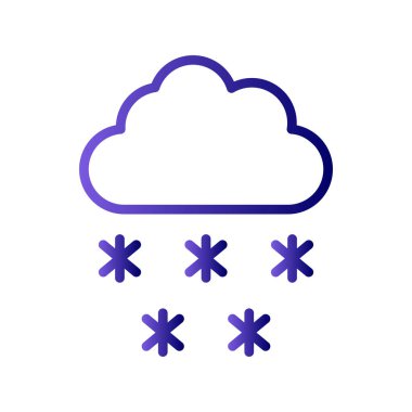 Kar yağıyor. hava tahmini ikon vektör illüstrasyonuName