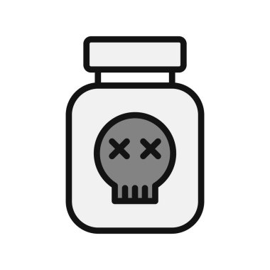 Böcek ilacı şişe simgesinin vektör çizimi