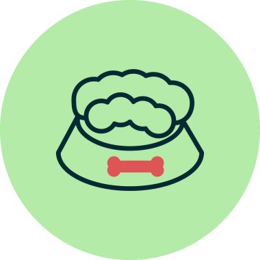 Evde beslenen hayvan yiyecek kutsal kişilerin resmi, vektör çizim