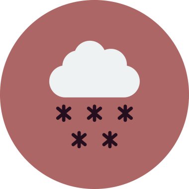 Kar yağıyor. hava tahmini ikon vektör illüstrasyonuName