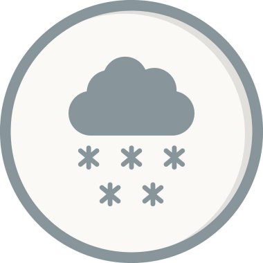 Kar yağıyor. hava tahmini ikon vektör illüstrasyonuName