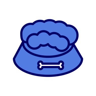 Evde beslenen hayvan yiyecek kutsal kişilerin resmi, vektör çizim