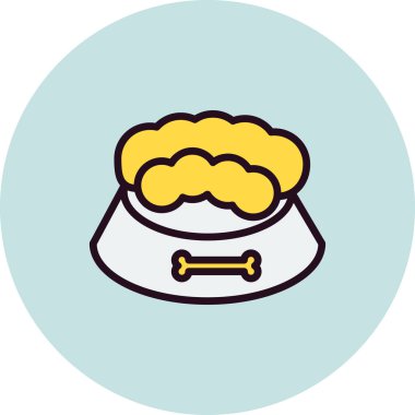 Evde beslenen hayvan yiyecek kutsal kişilerin resmi, vektör çizim