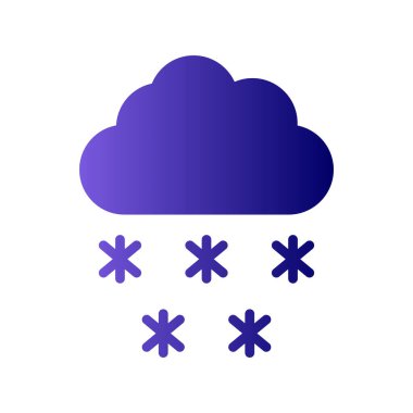 Kar yağıyor. hava tahmini ikon vektör illüstrasyonuName