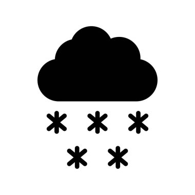 Kar yağıyor. hava tahmini ikon vektör illüstrasyonuName