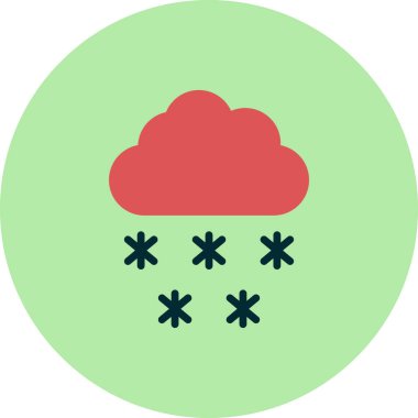 Kar yağıyor. hava tahmini ikon vektör illüstrasyonuName