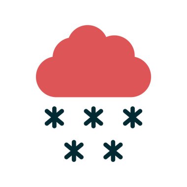 Kar yağıyor. hava tahmini ikon vektör illüstrasyonuName