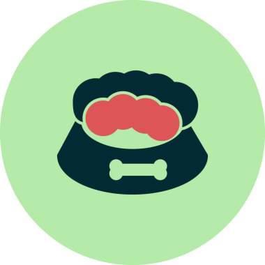 Evde beslenen hayvan yiyecek kutsal kişilerin resmi, vektör çizim