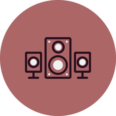 Hoparlör simgesi, vektör illüstrasyonu