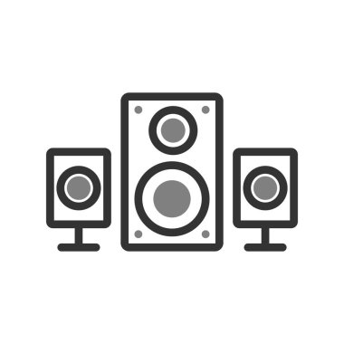 Hoparlör simgesi, vektör illüstrasyonu