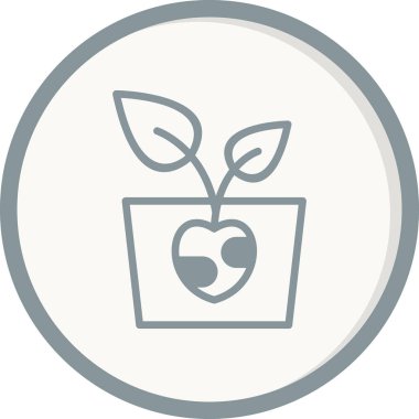 bitki simgesi beyaz arkaplanda izole edildi. vektör illüstrasyonu