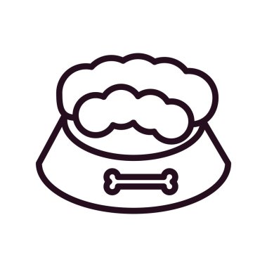 Evde beslenen hayvan yiyecek kutsal kişilerin resmi, vektör çizim